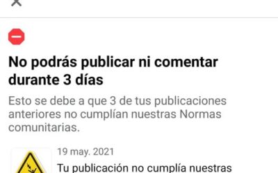 Estuve castigado sin facebook varios días.